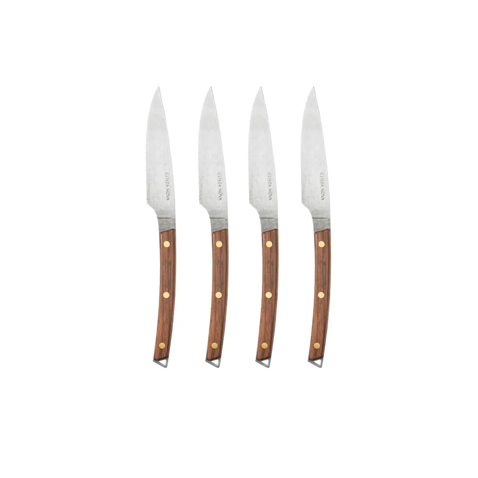 Costa Nova Remo steakknive 4 stk vintage sølv stål