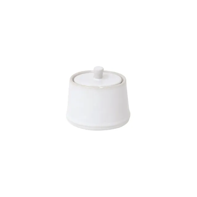 Costa Nova Beja sukkerskål white cream blank glasur
