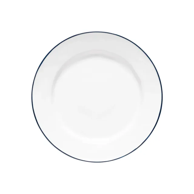 Costa Nova Beja middagstallerken hvid blå blank