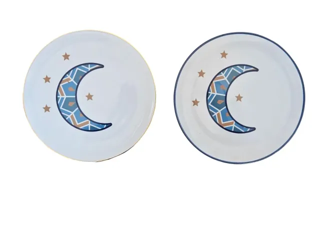Les Ottomans Moon desserttallerken porcelæn 2 stk