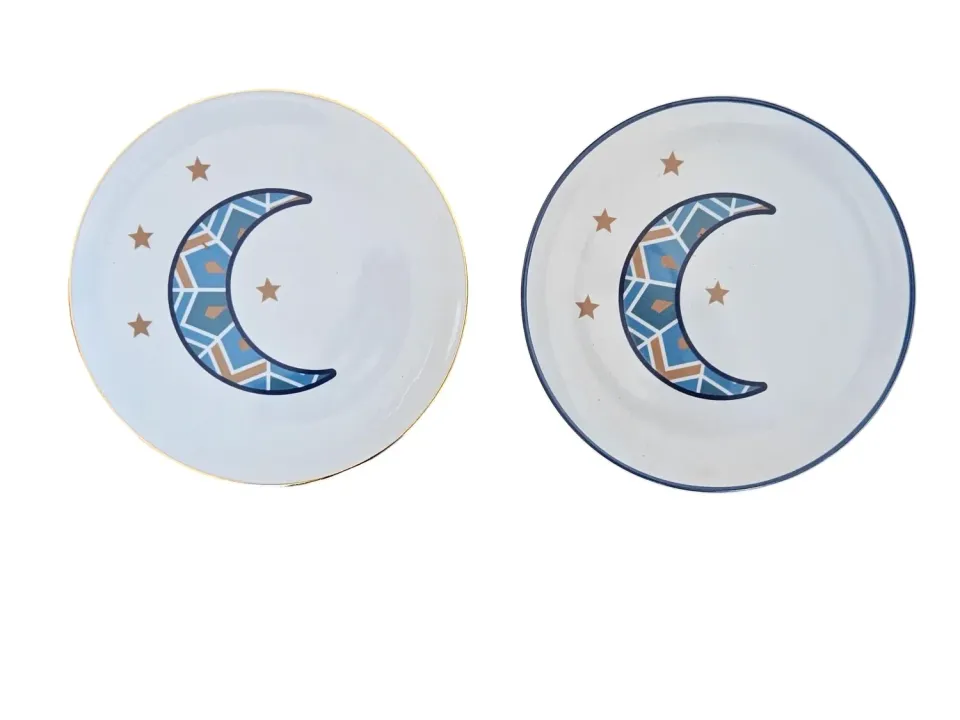 Les Ottomans Moon desserttallerken porcelæn 2 stk