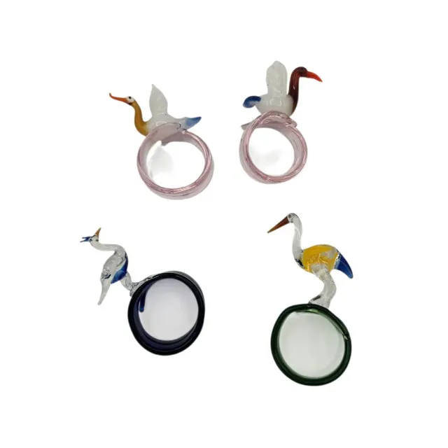 Les Ottomans servietringe glas dyr 4 stk #04