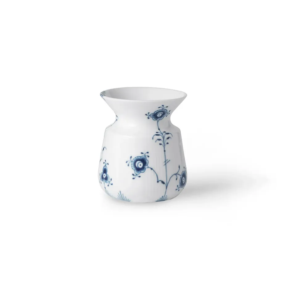 Kgl. Porcelæn Blå Elements vase 10 cm håndmalet musselmalet