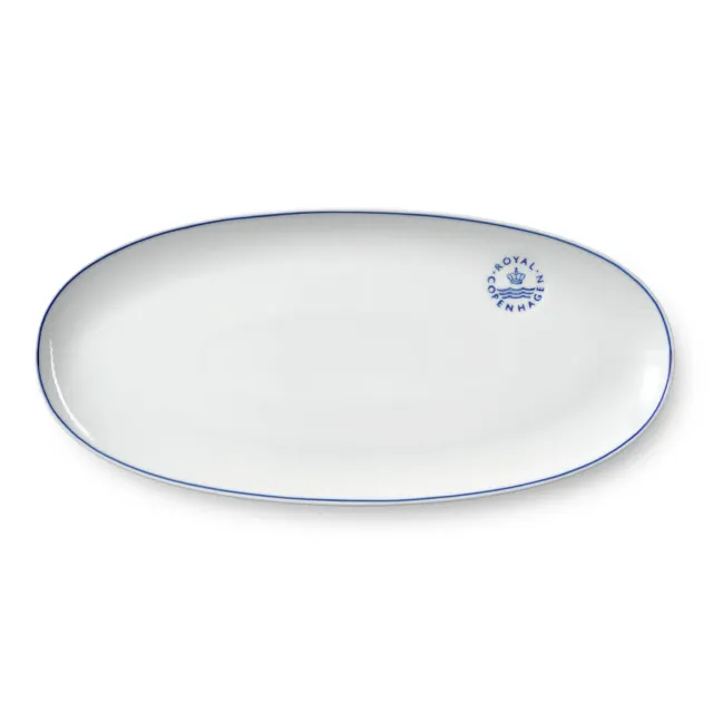 Kgl. Porcelæn Blueline fad 37 cm blå linje