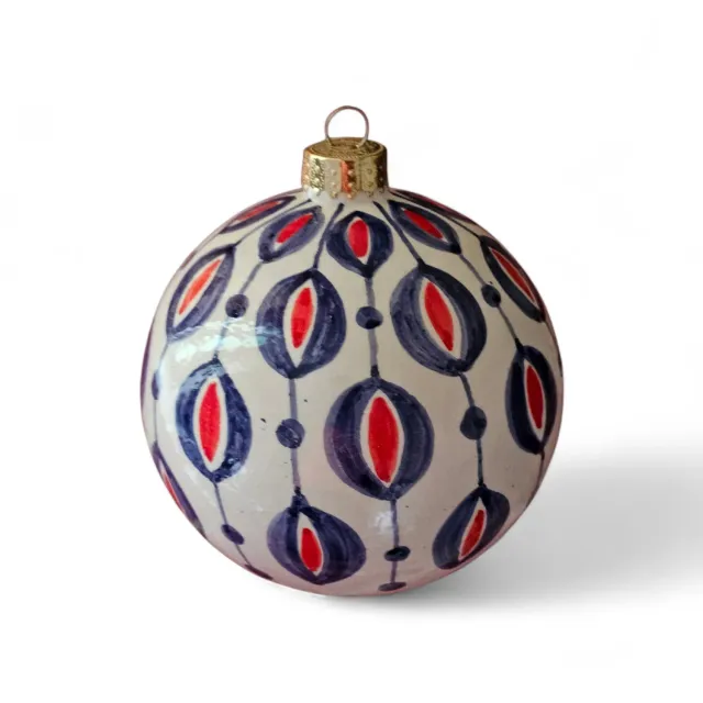 Les Ottomans CB209 julekugle håndmalet keramik assorteret