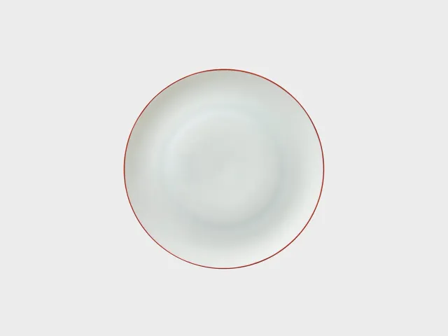 Nymphenburg Lotos Coupe tallerken 16 cm rød kantrand