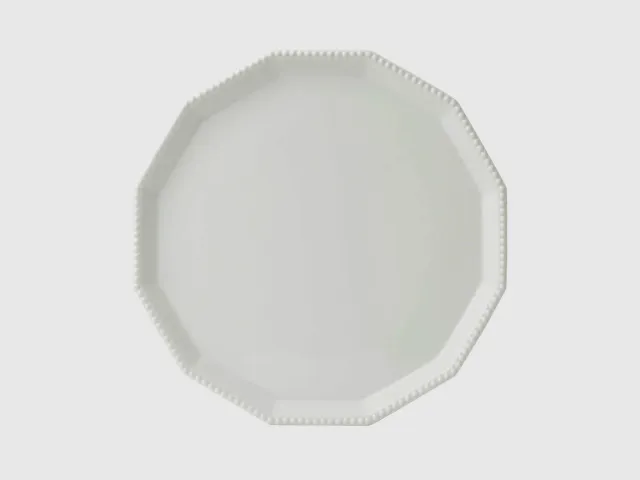 Nymphenburg Perl Hvid platte porcelænsfad klassisk