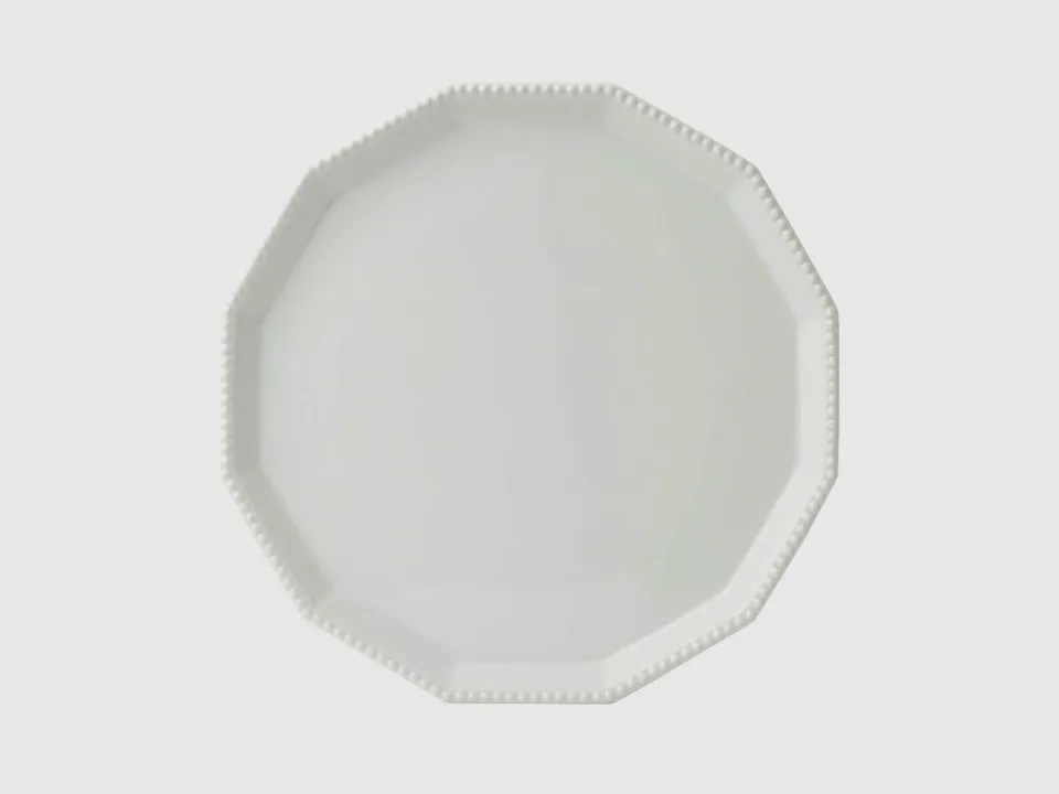 Nymphenburg Perl Hvid platte porcelænsfad klassisk