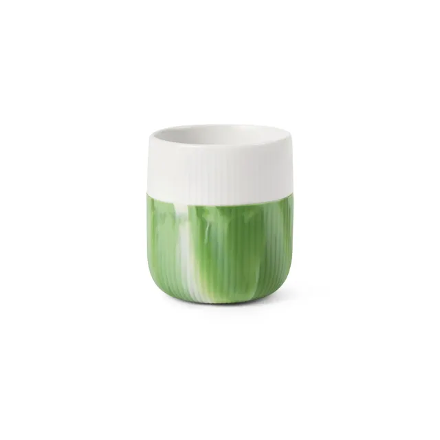 Kgl. Porcelæn Riflet Contrast Marble krus Green Grass 35 cl grøn