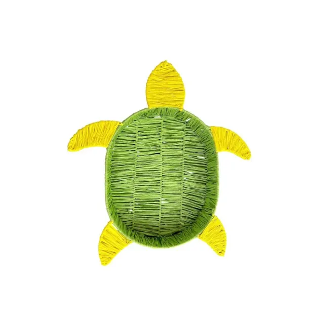 Les Ottomans RBT02 rafia kurv skildpadde