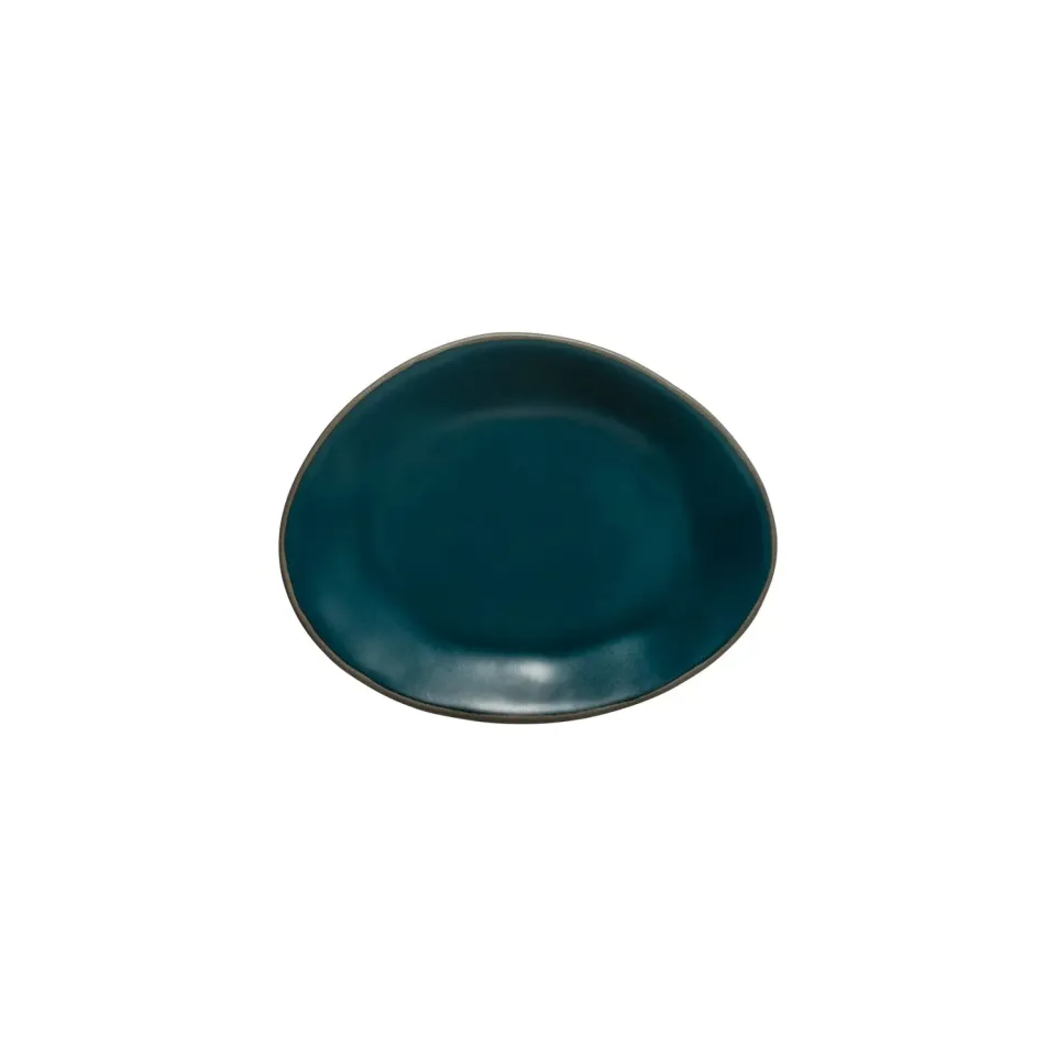 Costa Nova Stacked Organic ovalt fad deep sea blue mat