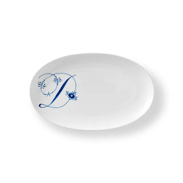 Kgl. Porcelæn Alfabet asiet D 23,5 cm håndmalet
