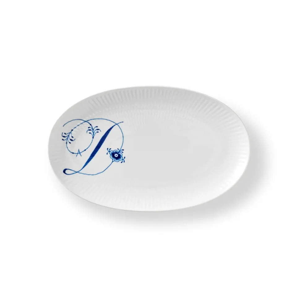Kgl. Porcelæn Alfabet asiet D 23,5 cm håndmalet