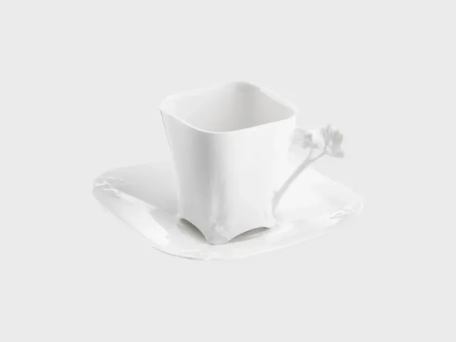Nymphenburg Espressokop med blomsterhank hvid 0,05 l