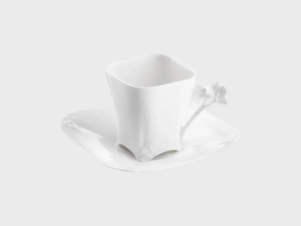 Nymphenburg Espressokop med blomsterhank hvid 0,05 l