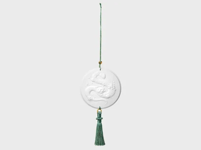 Nymphenburg Slangemedaljon amulet hvid biskvit