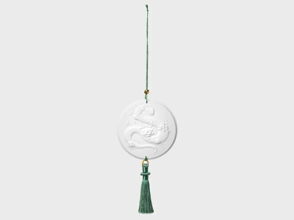 Nymphenburg Slangemedaljon amulet hvid biskvit