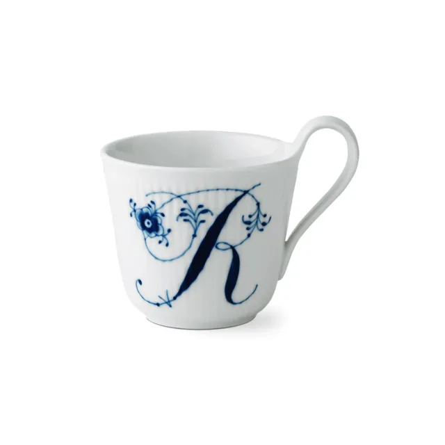 Royal Copenhagen Alfabet Kop R 33 cl højhankskop håndmalet