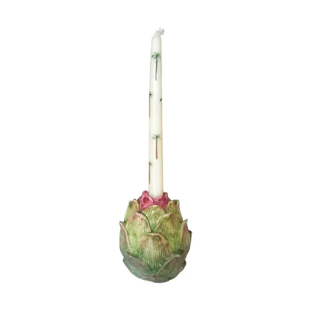 Les Ottomans Carciofo lysestage keramik artiskok håndmalet