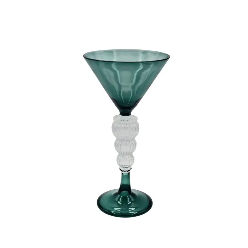 Les Ottomans cocktailglas grøn glas formet