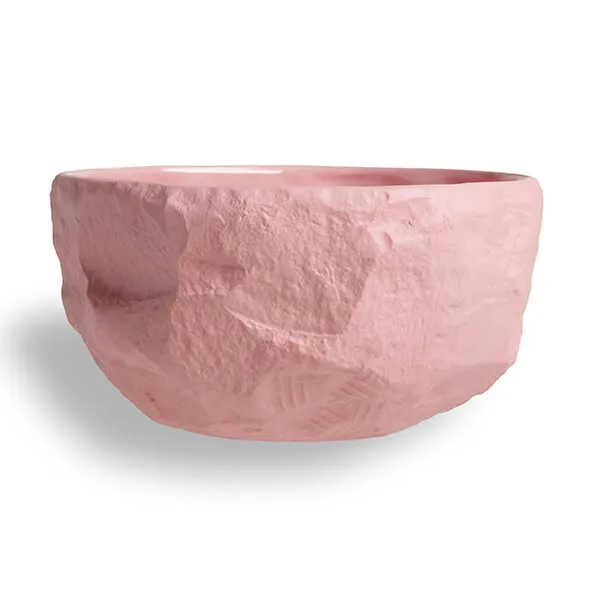 1882-Ltd Crockery Pink Large dyb skål lyserød stentøj