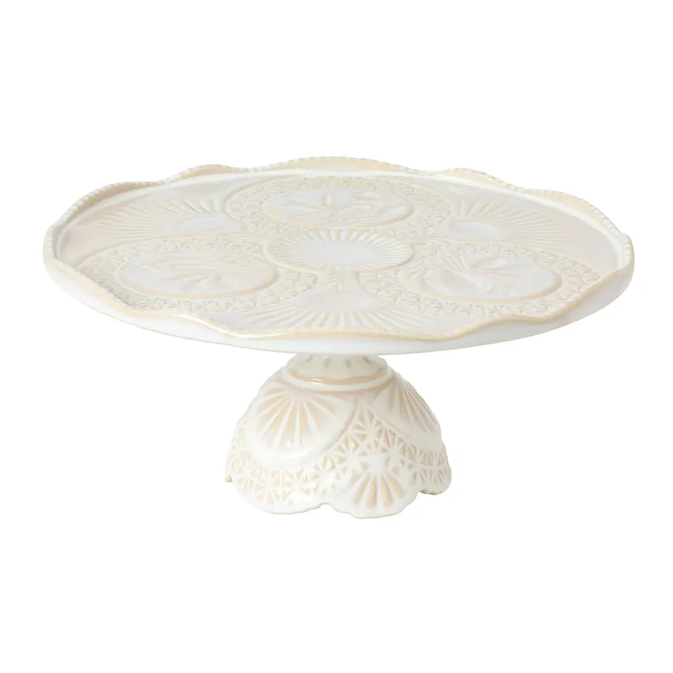 Costa Nova Cristal Footed Plate tallerken hvid med fod