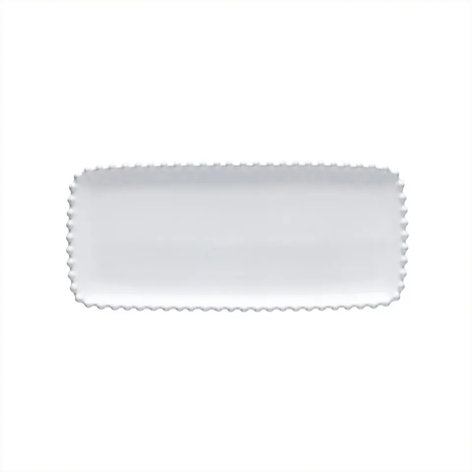 Costa Nova Pearl Rectangular Tray fad hvid stentøj