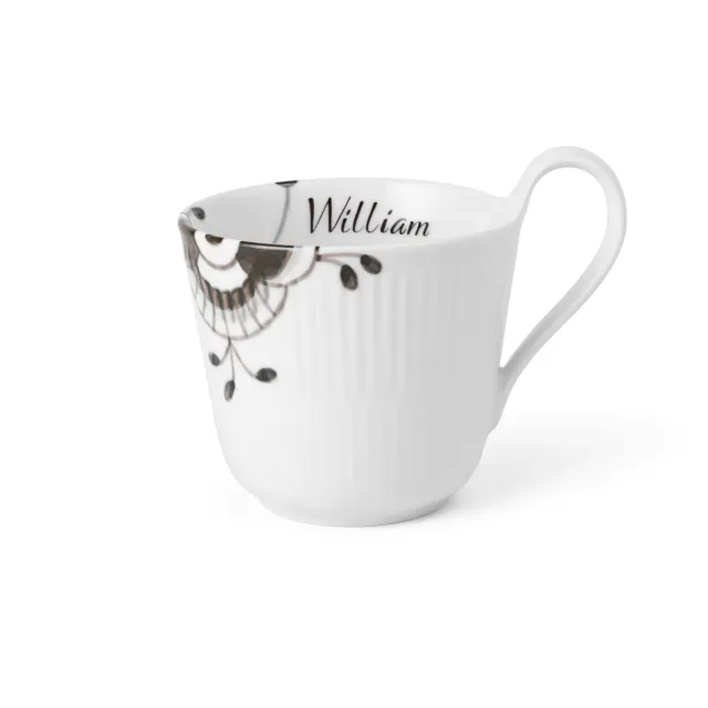 Kgl. Porcelæn Sort Mega Riflet højhankskop Bespoke 33 cl