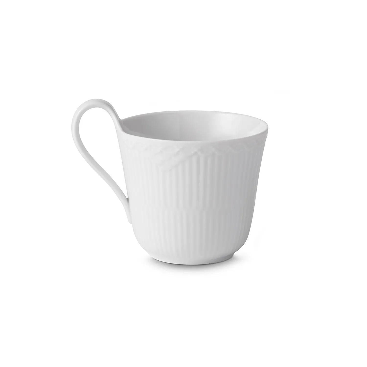 Kgl. Porcelæn Hvid Halvblonde højhankskop 33 cl