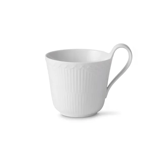 Kgl. Porcelæn Hvid Halvblonde højhankskop 33 cl