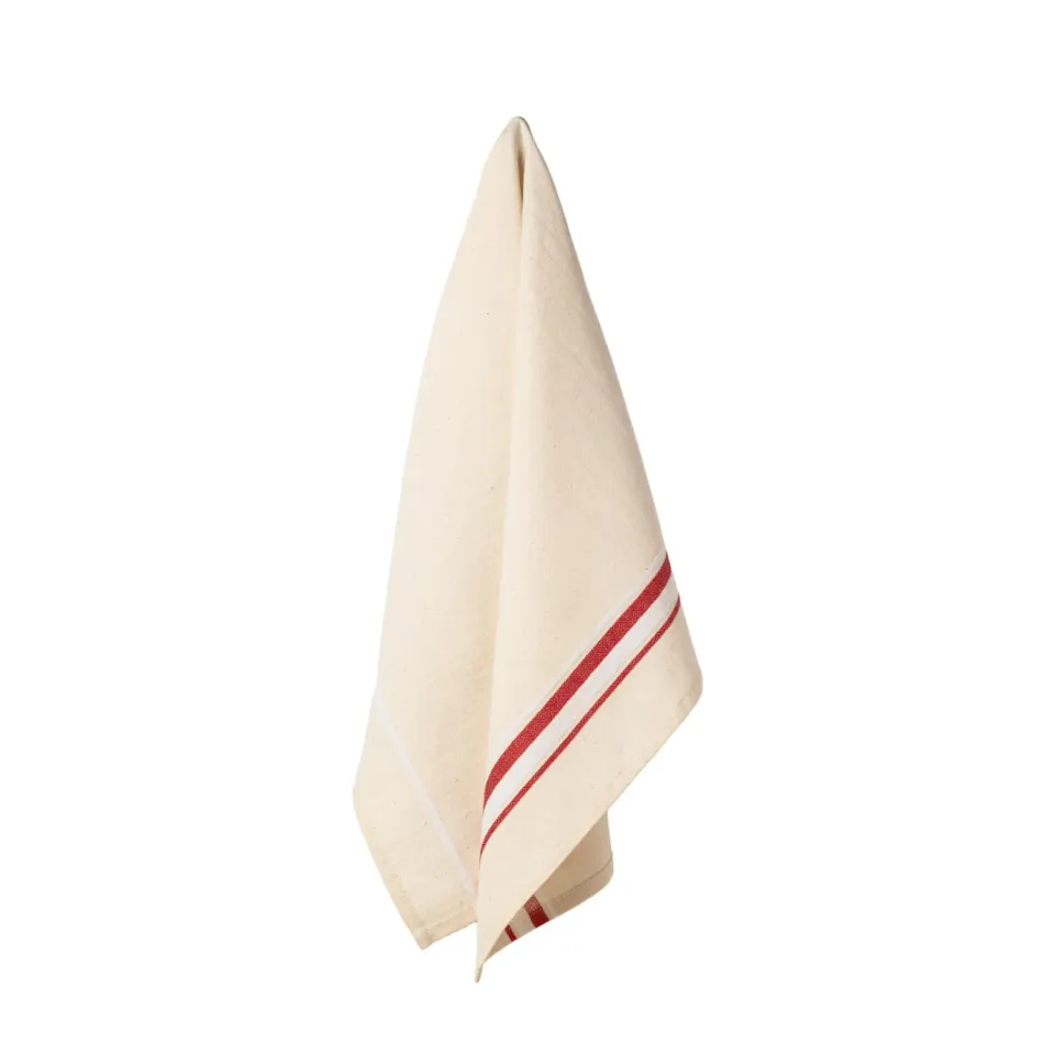 Costa Nova French Stripe viskestykker 2 stk rød bomuld