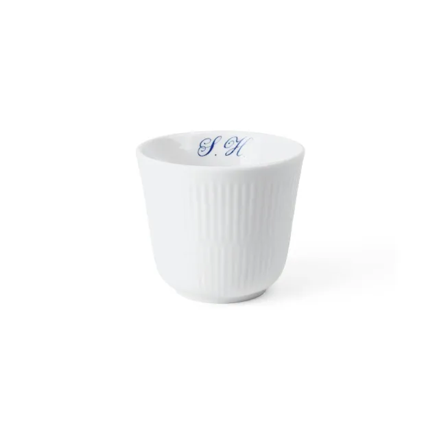 Kgl. Porcelæn Hvid Riflet Bespoke termokrus 26 cl