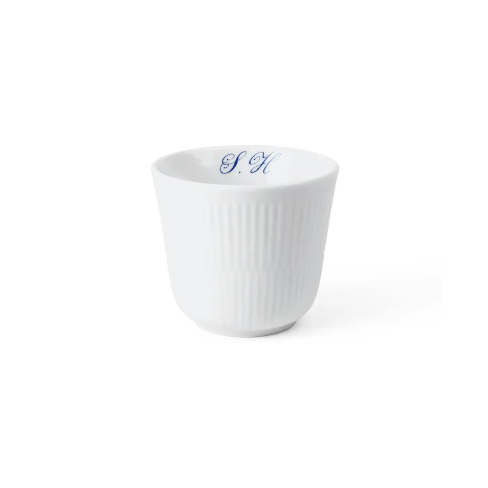 Kgl. Porcelæn Hvid Riflet Bespoke termokrus 26 cl