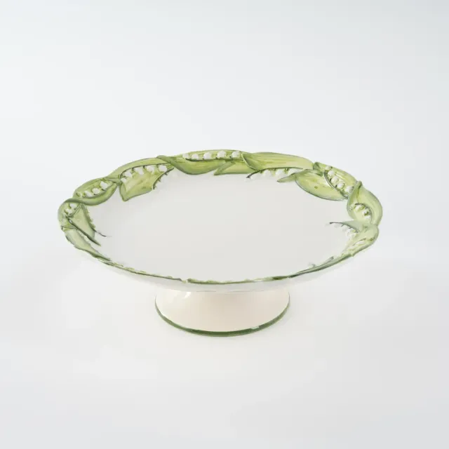 Les Ottomans Lily of the Valley kageopsats håndmalet keramik
