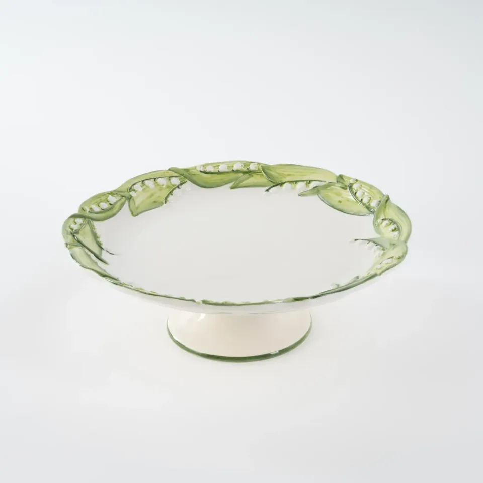Les Ottomans Lily of the Valley kageopsats håndmalet keramik