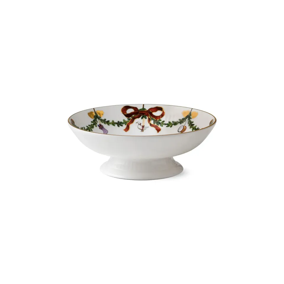 Royal Copenhagen Stjerne Riflet Jul skål fod 42 cl