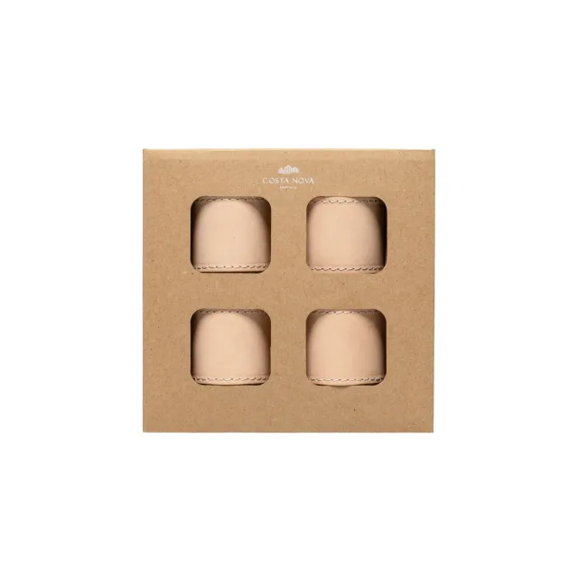 Costa Nova Leather servietringe rosa læder 4 stk