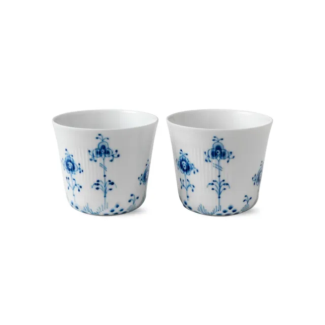 Kgl. Porcelæn Blå Elements multikop 25 cl 2 stk håndmalet