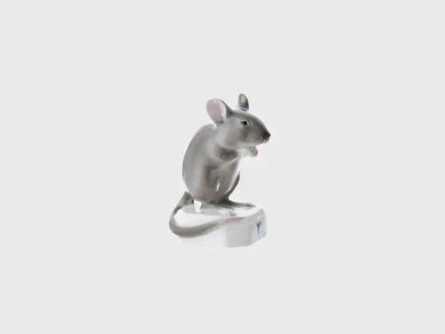 Nymphenburg Maus Karl musefigur glaseret 8 cm
