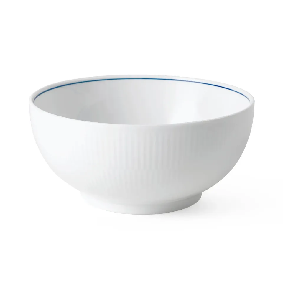 Kgl. Porcelæn Blueline skål 180 cl riflet porcelæn