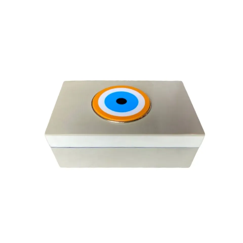 Les Ottomans All-Seeing Eye æske resin hvid