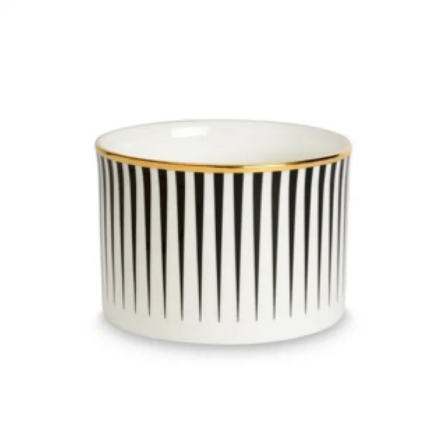 1882 Ltd Lustre Black Stripe sukkerskål stentøj