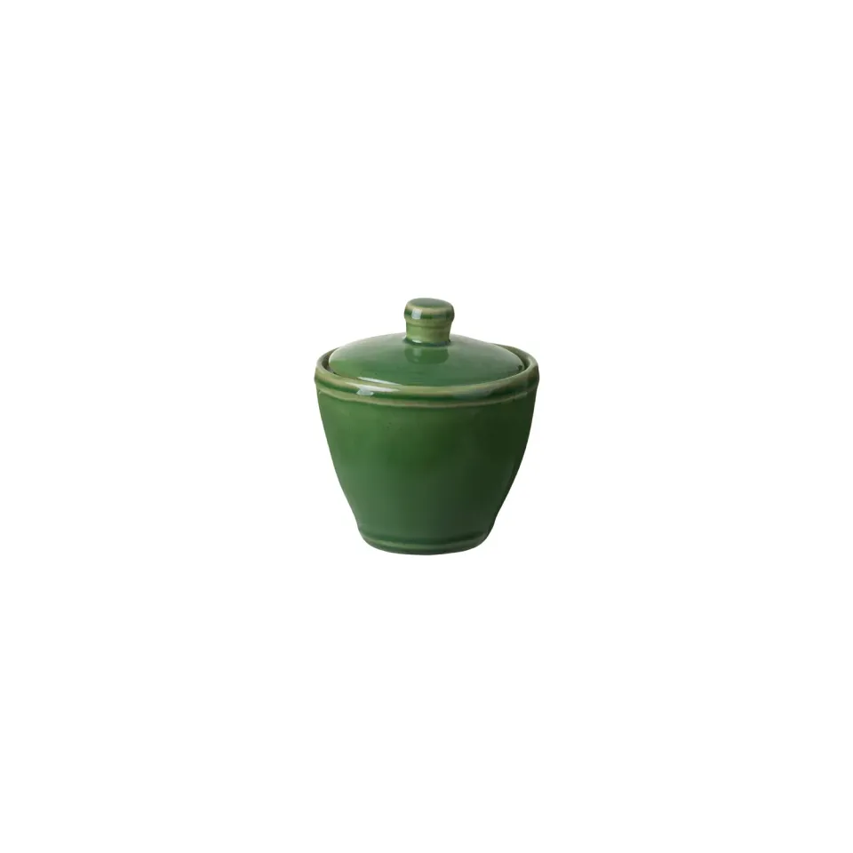 Costa Nova Fontana sukkerskål forest green blank glasur