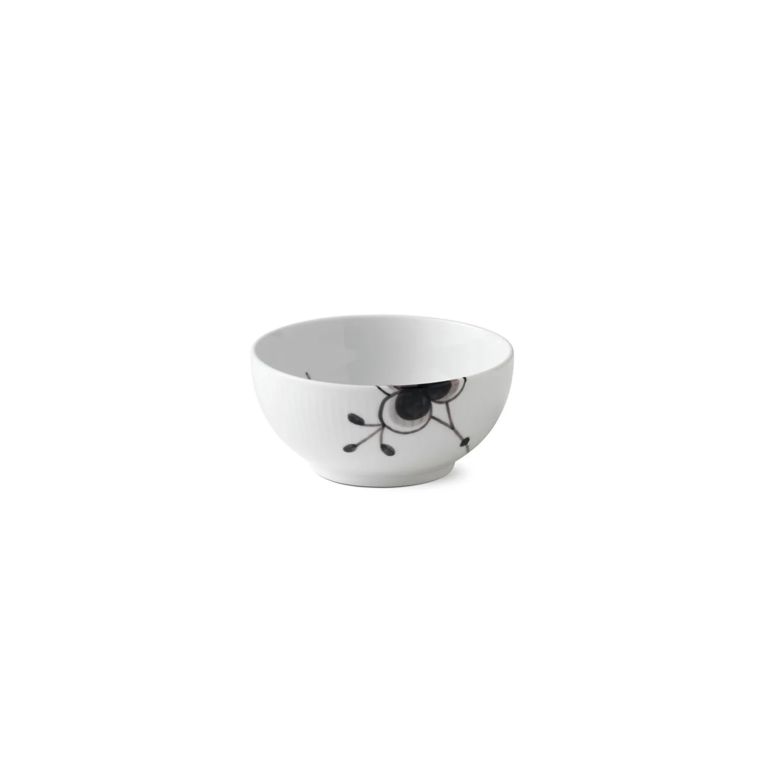 Kgl. Porcelæn Sort Mega Riflet skål 47 cl sort