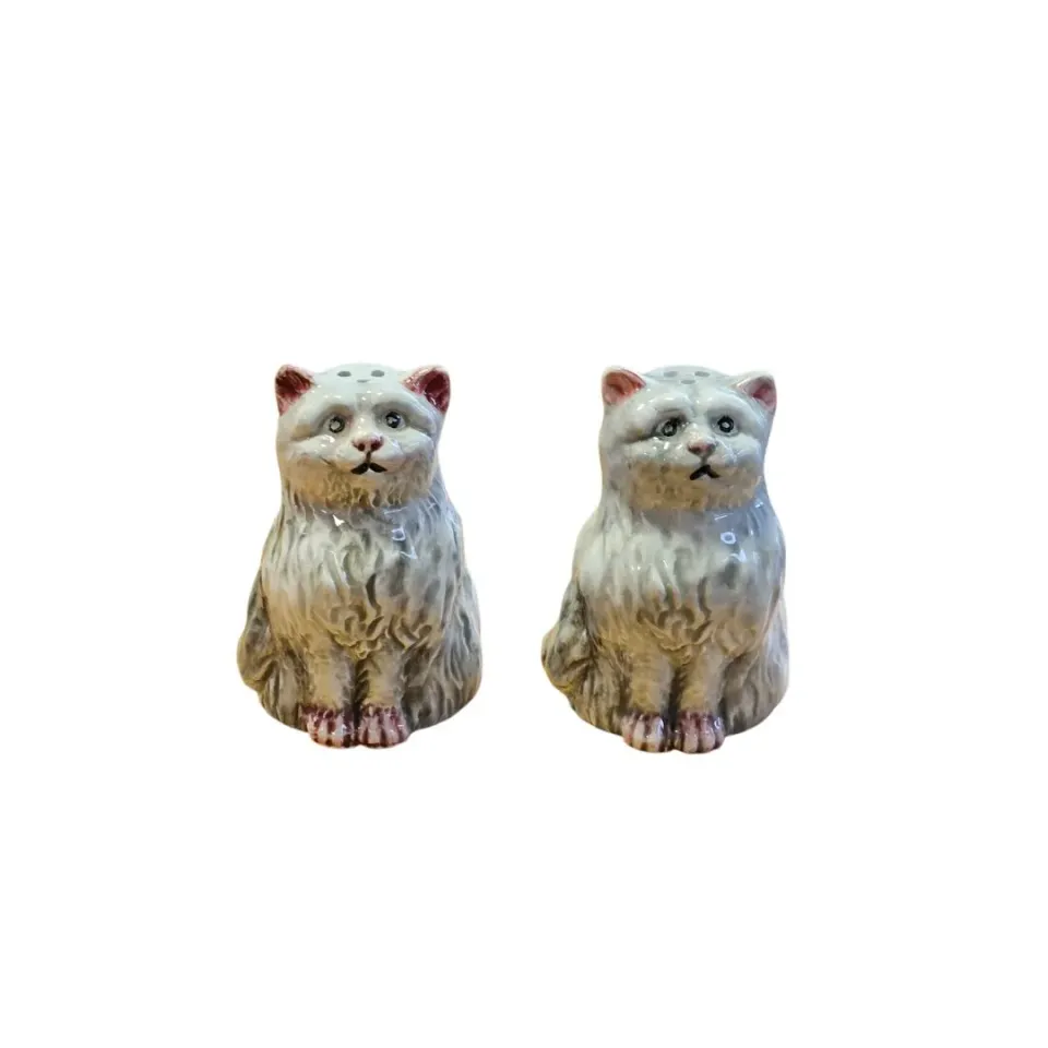 Les Ottomans Cats salt- og pebersæt keramik håndmalet