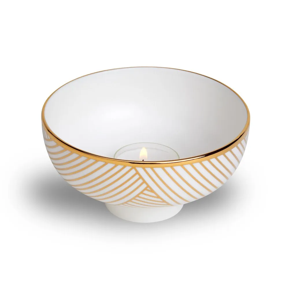 1882 Ltd Lustre Dhow fyrfadsskåle 4 stk guld