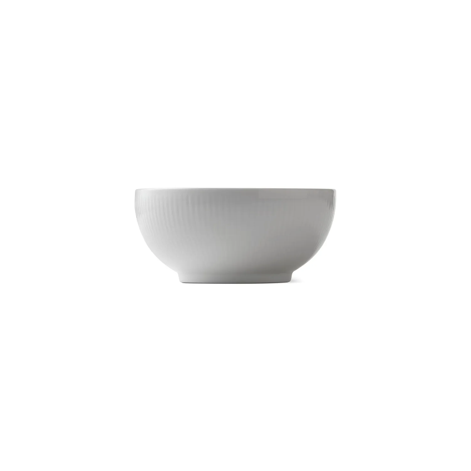 Kgl. Porcelæn Hvid Riflet skål 73 cl hvid porcelæn