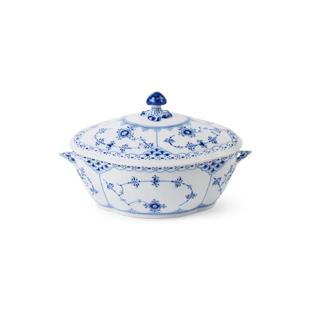 Royal Copenhagen Halvblonde terrin med låg håndmalet 59 cl