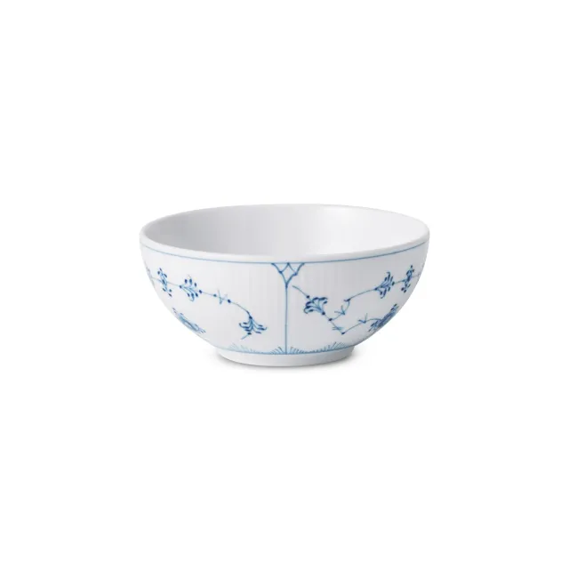 Kgl. Porcelæn Musselmalet Riflet skål 50 cl håndmalet