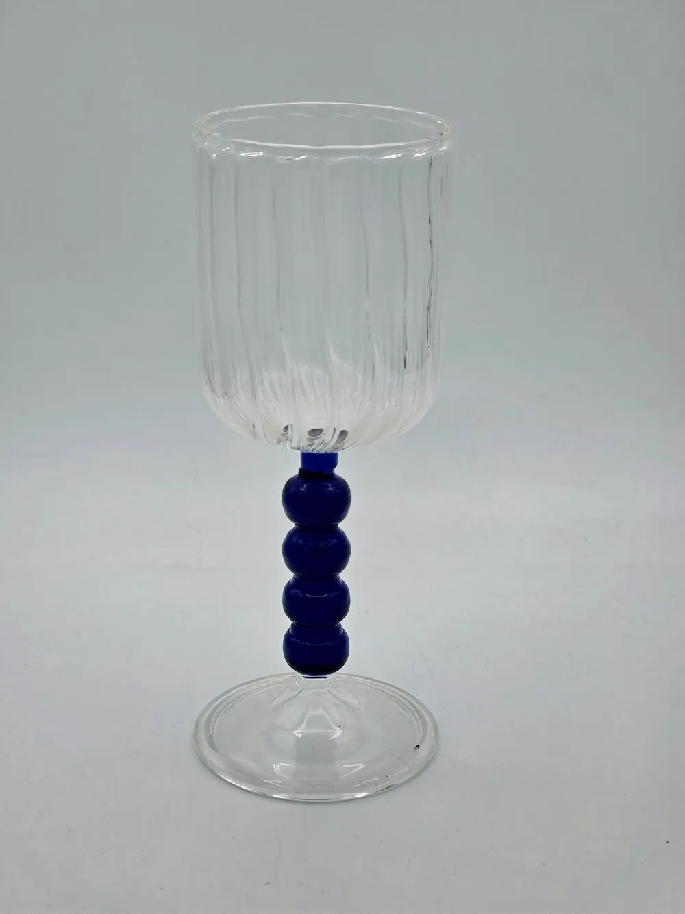 Les Ottomans Perle vinglas højt blåt glas